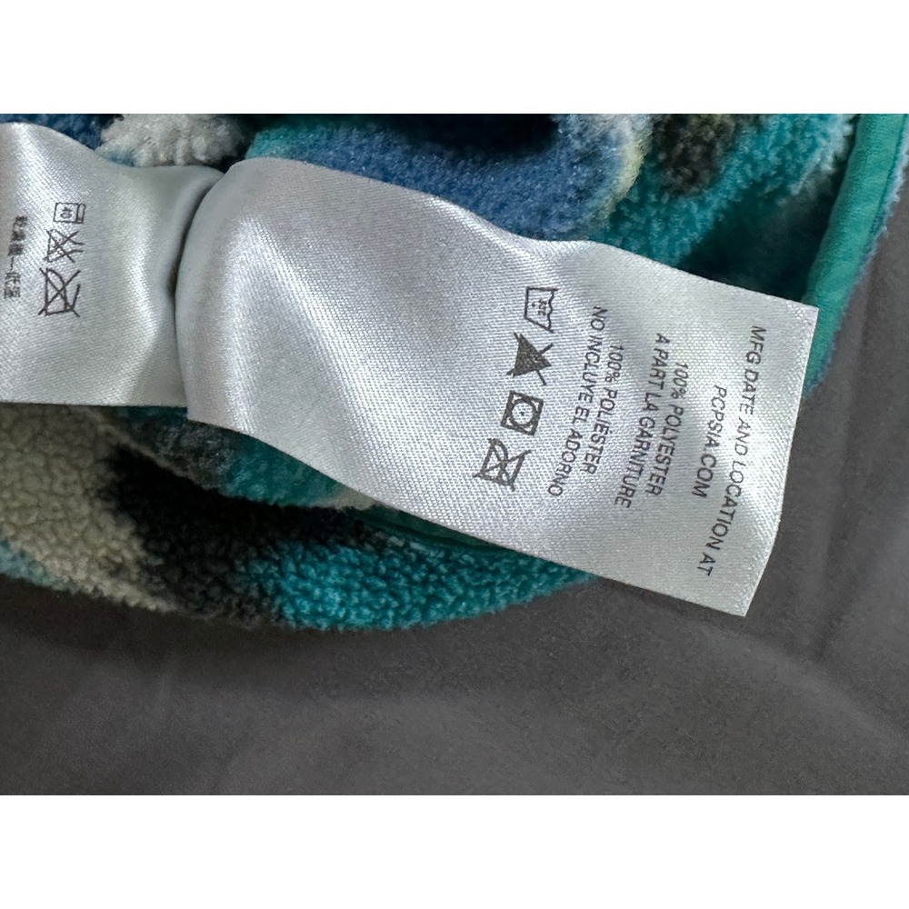 VTG Patagonia Synchilla Snap-T Fleece Pullover-S Teal Blue Geometric Ikat Print - Picture 14 of 15